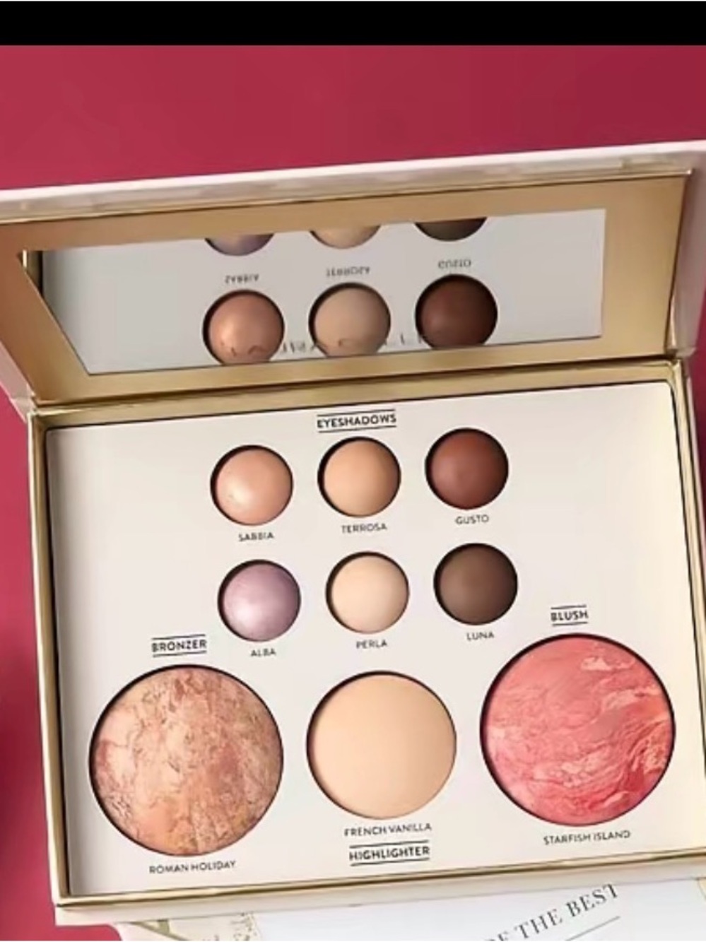 New Laura Geller Pink & Neutral Face Palette with Bronze Highlighter